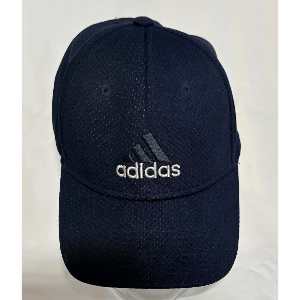 Adidas Climalite Hat Mens Size S M Navy Blue Mesh Stretch Fit Baseball Cap